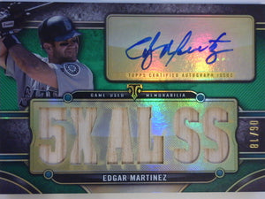 2024 Topps Triple Threads Triple Threads Autograph Relics Emerald 06/18 Edgar Martinez #TTAR-EM3