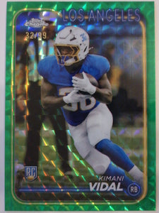 2024 Topps Chrome Green Geometric Refractor 32/99 Kimani Vidal 265 RC