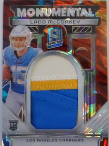 2024 Panini Spectra Monumental Memorabilia Astral 34/40 Ladd McConkey #MM-LMY RC