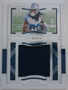 2023 Panini National Treasures Colossal Materials 35/49 CeeDee Lamb #CMT-CLB