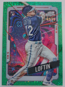 2024 Topps Chrome Cosmic Green Space Dust Refractors 62/75 Nick Loftin #189 RC
