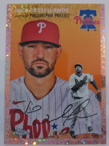 2023 Topps Chrome Platinum Anniversary Rose Gold Refractors 58/75 Nick Castellanos #347
