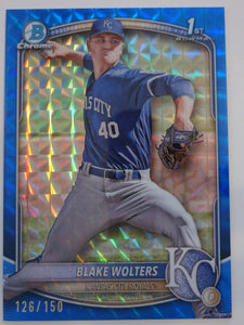 2025 Bowman Chrome Blue Geometric Refractors 126/150 Blake Wolters #BCP-76