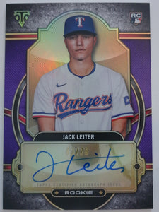 2024 Topps Triple Threads Rookie Autographs Amethyst 43/75 Jack Leiter #RA-JL RC