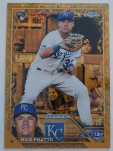2023 Topps Gilded Collection Wave Gold Etch 75/75 Nick Pratto #33 RC