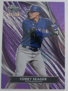 2024 Topps Chrome Black Purple Mini-Diamond Refractor 044/150 Corey Seager #60
