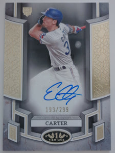 2024 Topps Tier One Break Out Autographs 193/299 Evan Carter #BOA-EC RC