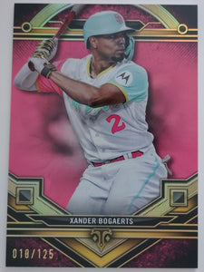 2024 Topps Triple Threads Tourmaline 010/125 Yander Bogaerts #42