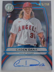 2025 Topps Tribute Autographs Blue 075/150 Caden Dana #TA-CD RC