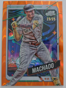2024 Topps Cosmic Chrome Orange Galactic Refractor 25/25 Manny Machado #12