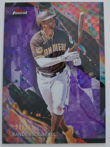 2024 Topps Finest Purple Checkerboard Refractor Uncommon 98/99 Xander Bogaerts #140