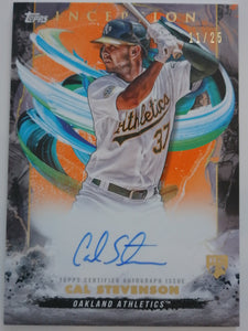 2023 Topps Inception Rookie & Emerging Stars Autographs Orange 11/25 Cal Stevenson #BRES-CST RC