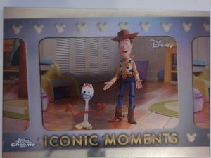 2025 Topps Chrome Disney Iconic Moments Woody Introduces Forky To The Gang #IM-20