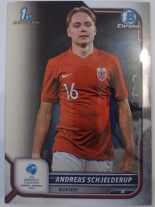 2022 Bowman Chrome Road to UEFA U21 Euros Andreas Schjelderup #1
