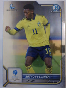 2022 Bowman Chrome Road to UEFA U21 Euros Antthony Elanga #100