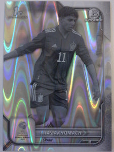 2022 Bowman Chrome Road to UEFA U21 Euros RayWave Ilias Akhomach #33