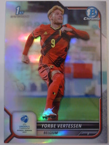 2022 Bowman Chrome Road to UEFA U21 Euros Refractor Yorbe Vertessen #97