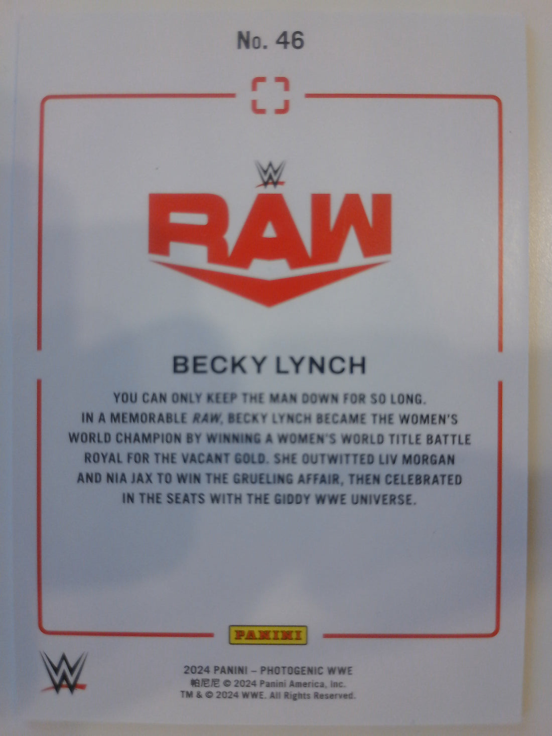 2024 Panini Photogenic WWE Diamond 67/75 Becky Lynch #46