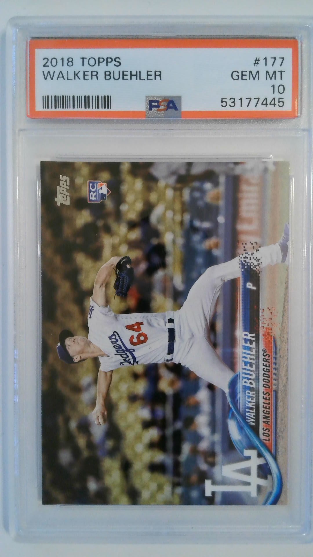 2018 Topps Walker Buehler #177 RC PSA 10