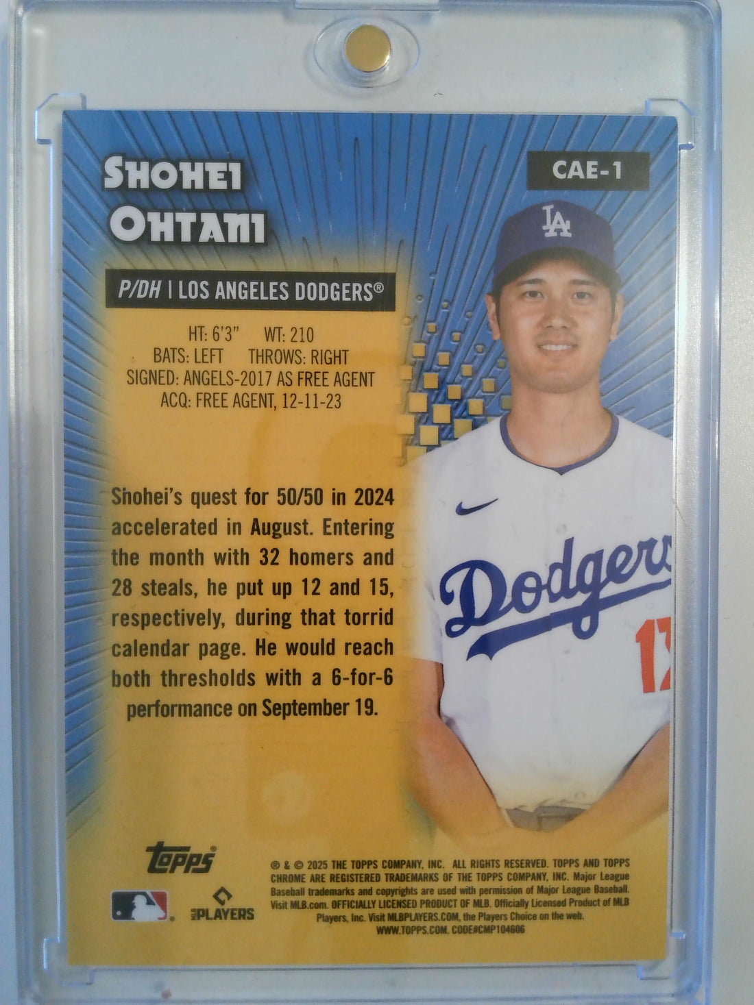 2025 Topps Chrome Logofractor All-Etch Gold 11/50 Shohei Ohtani #CAE-1 // PLEASE READ DESCRIPTION