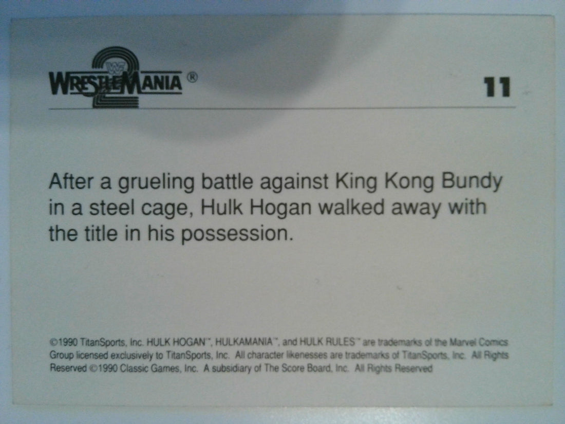 1990 Classic WWF The History of Wrestlemania Hulk Hogan #11