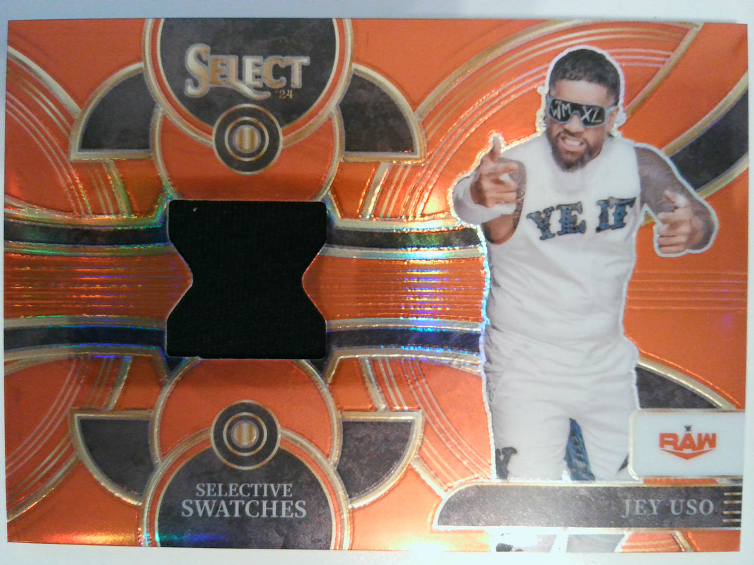 2024 Panini Select WWE Selective Swatches Red Prizms 59/99 Jey Uso #SW-JUS