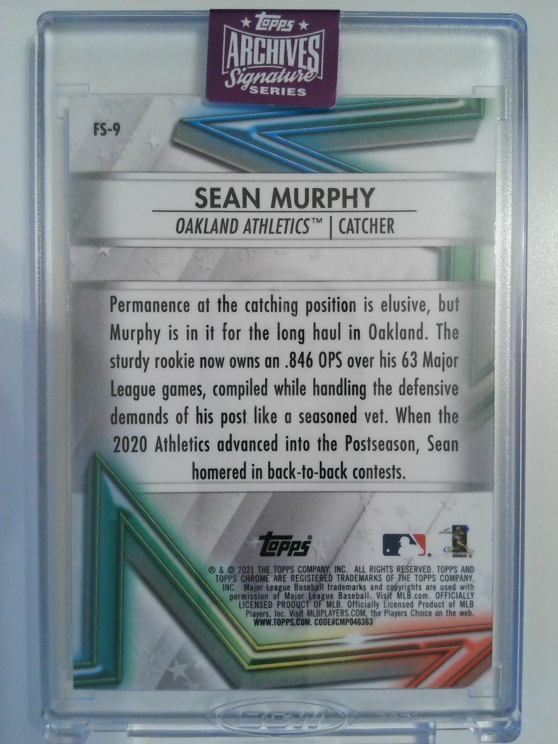 2025 Topps Archives Signature Series 07/25 Sean Murphy #F5-9