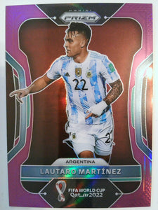 2022 Panini Prizm FIFA World Cup Qatar 2022 Purple Prizm 041/199 Lautaro Martinez #5
