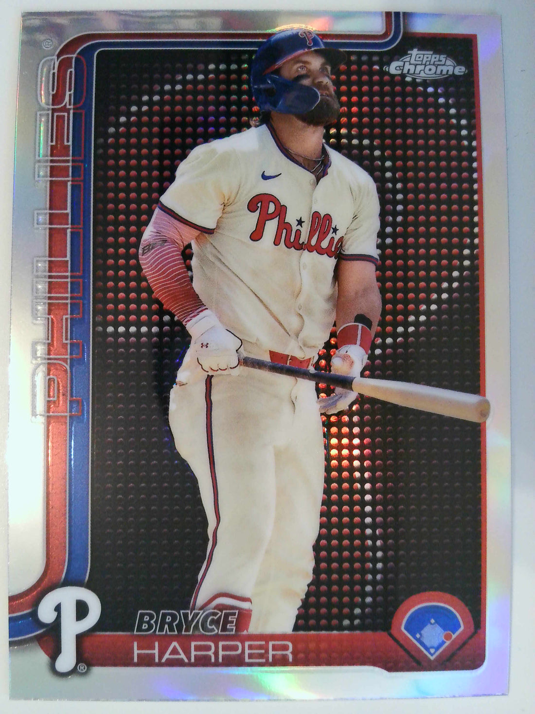 2025 Topps Chrome Lightboard Logo Variation Bryce Harper #150