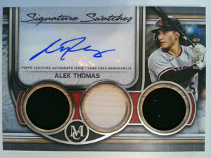 2023 Topps Museum Collection Single-Player Signature Swatches Triple Relic Autographs 055/399 Alek Thomas #SWTRA-AT
