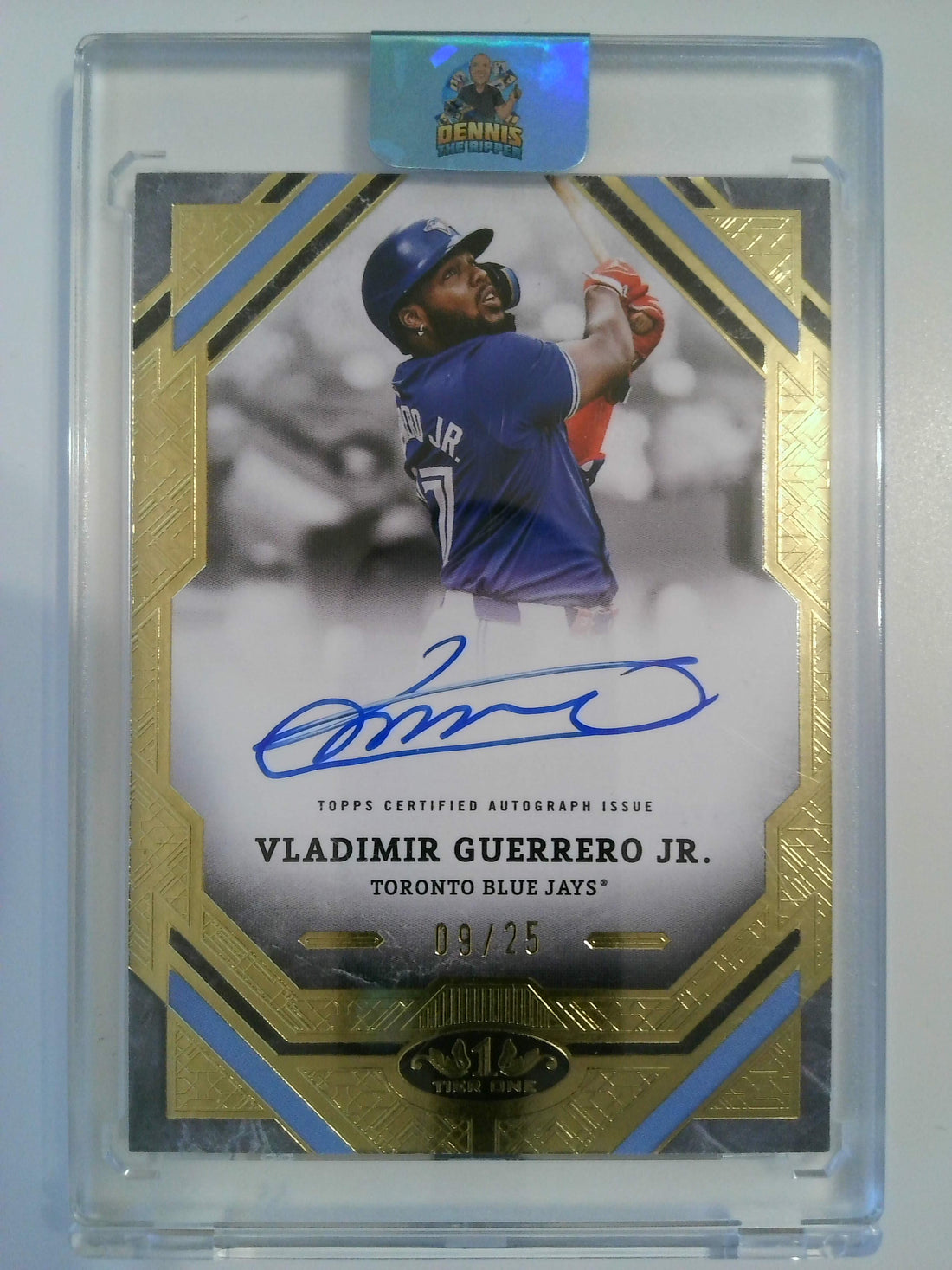 2025 Topps Tier One Tier One Autographs Gold 09/25 Valdimir Guerrero Jr. #T1A-VGJ