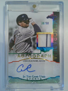 2024 Leaf In the Game Used 30/50 Chuck Knoblauch #IGA-CK1