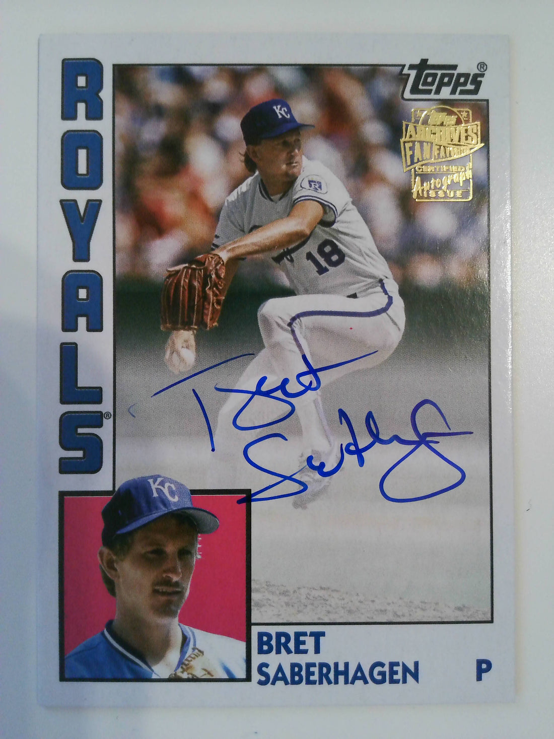 2025 Topps Archives 1984 Topps Fan Favorites Autographs Bret Saberhagen #84FFA-BSA