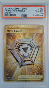 2020 Pokemon SWSH Secret FA/Metal Saucer #214 PSA 10