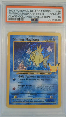 2021 Pokemon Celebrations Class Coll-Neo Revelation Shining Magikarp-Holo #66 PSA 10