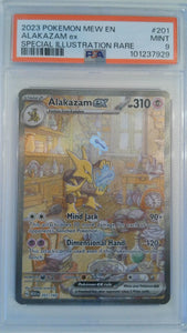 2023 Pokemon MEW EN Special Illustration Rare Alakazam ex #201 PSA 9
