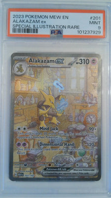 2023 Pokemon MEW EN Special Illustration Rare Alakazam ex #201 PSA 9