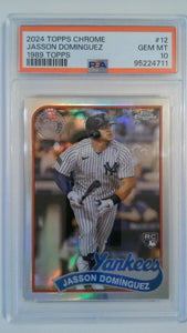 2024 Topps Chrome 1989 Topps Jasson Dominguez #12 RC PSA 10