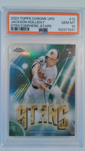 2024 Topps Chrome UPD Stratospheric Stars Jackson Holliday #12 RC PSA 10
