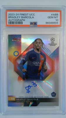 2023-24 Finest UCC Autograph Bradley Barcola #ABB RC PSA 10