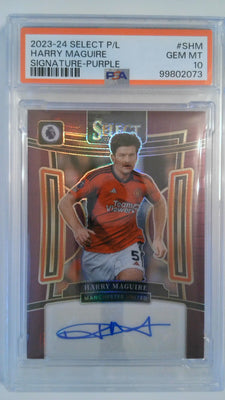 2023-24 Select Premier League Signature-Purple 30/49 Harry Maguire #SHM PSA 10