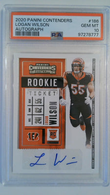 2020 Panini Contenders Autograph Logan Wilson #186 RC PSA 10