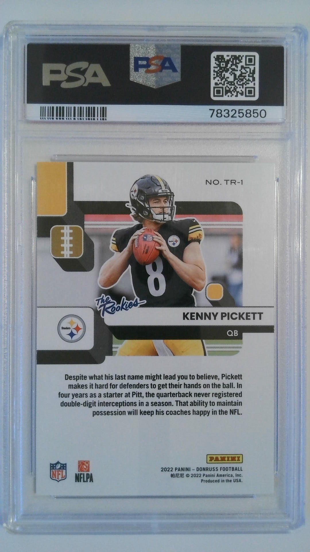 2022 Donruss The Rookies Kenny Pickett #TR1 RC PSA 10