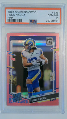 2023 Donruss Optic Pink Puca Nacua #238 RC PSA 10