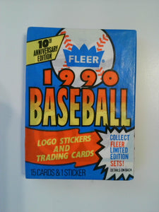 1990 Fleer Baseball Unopened Wax Pack (15 cards)