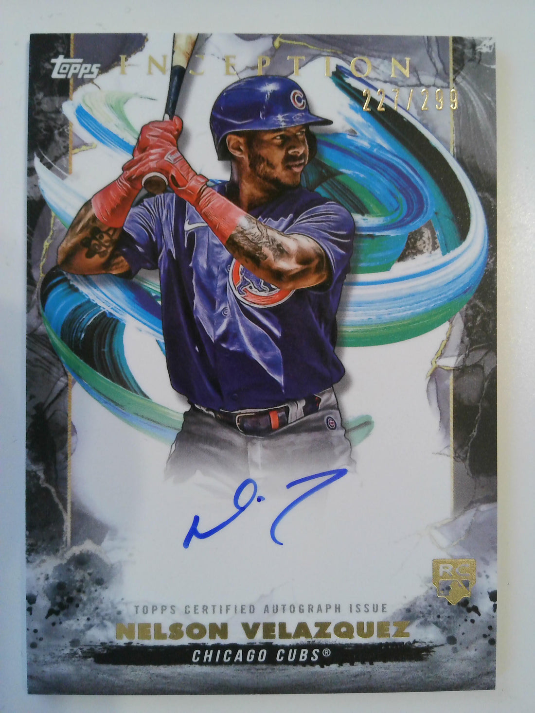 2023 Topps Inception Rookie & Emerging Stars Autographs 227/299 Nelson Velazquez #BRES-NV RC