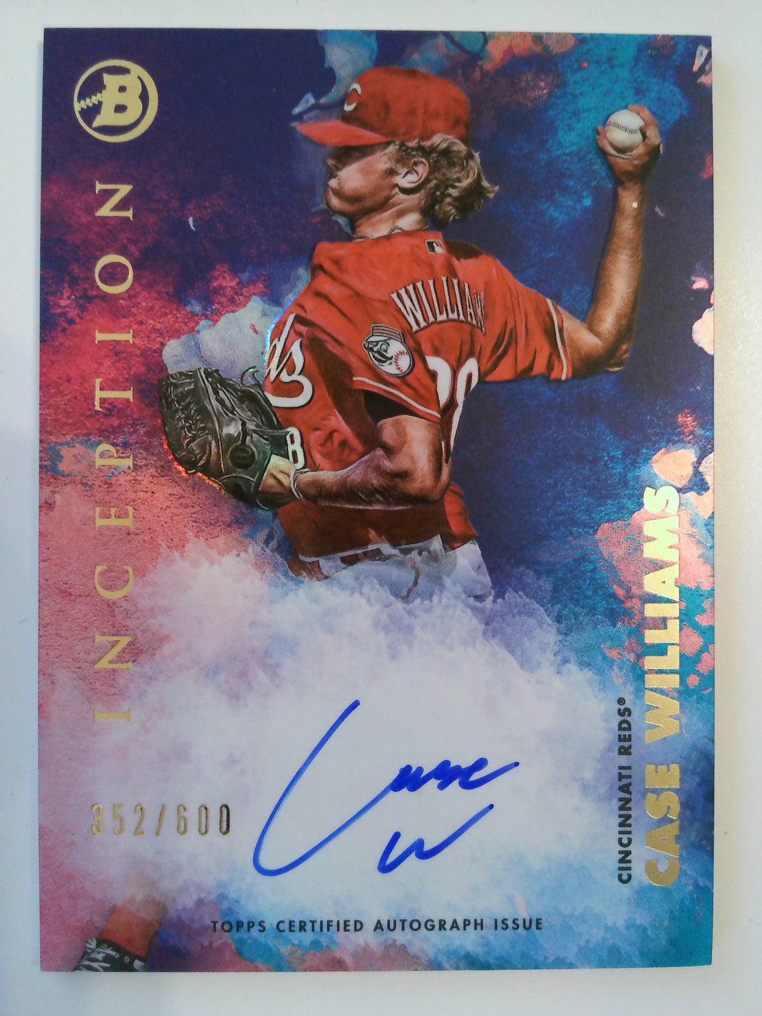 2021 Bowman Inception Autographs 352/600 Case Williams #PA-CWS