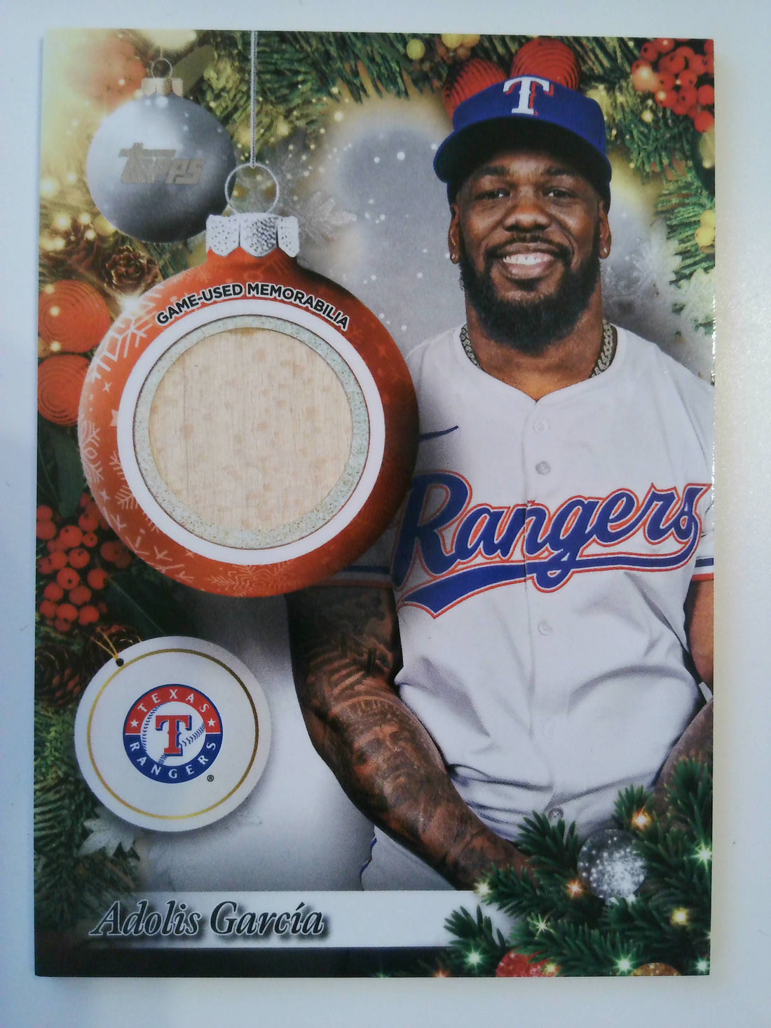 2025 Topps Holiday Player Relics Adolis Garcia #PR-AG