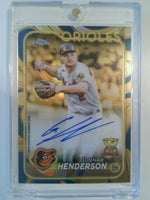 2024 Topps Gilded Collection Chrome Gold Autographs Blue Gold 29/50 Gunnar Henderson #CGA-GH