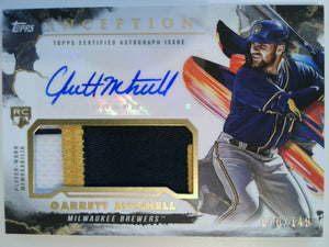 2023 Topps Inception Inception Autograph Patch 070/149 Garrett Mitchell #IAP-GM RC